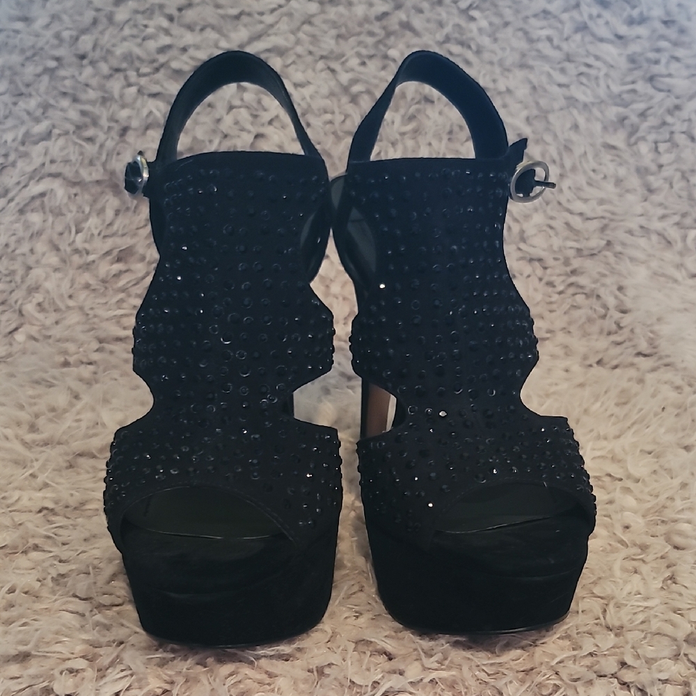 CCO ALL NEED TO GO!!  BCBG Elegant Black Women's Platform Heels